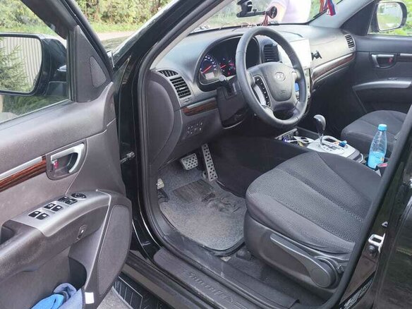 2011 Hyundai Santa Fe II Рестайлинг, чёрный, 1200000 рублей - вид 6