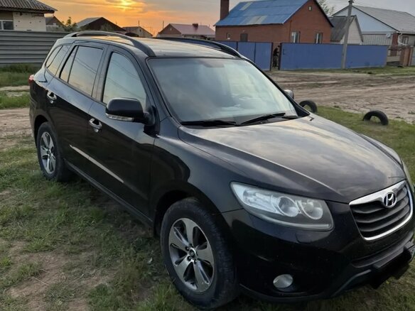2011 Hyundai Santa Fe II Рестайлинг, чёрный, 1300000 рублей - вид 2
