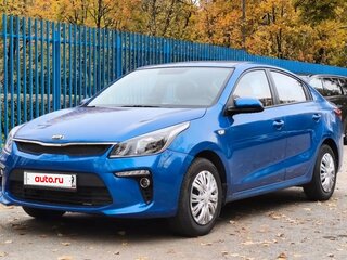 2019 Kia Rio IV, синий, 1580000 рублей, вид 4