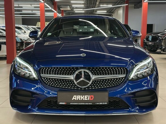 2019 Mercedes-Benz C-Класс 200 IV (W205) Рестайлинг, синий, 4290000 рублей - вид 2