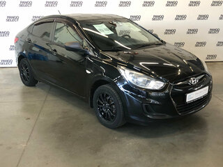 2013 Hyundai Solaris I, чёрный, 570000 рублей, вид 2