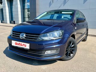 2016 Volkswagen Polo V Рестайлинг, синий, 880000 рублей, вид 1