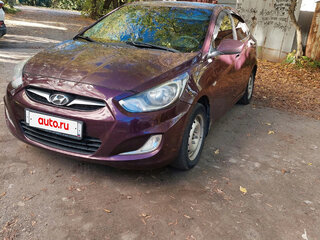2012 Hyundai Solaris I, фиолетовый, 800000 рублей, вид 1
