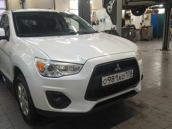 2014 Mitsubishi ASX I Рестайлинг, белый, 1197000 рублей - вид 1