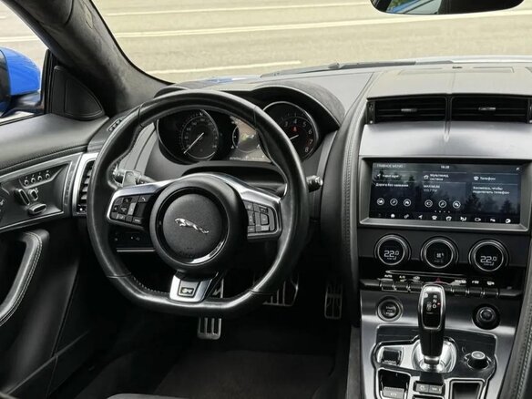 2018 Jaguar F-Type R I Рестайлинг, голубой, 7000000 рублей - вид 8