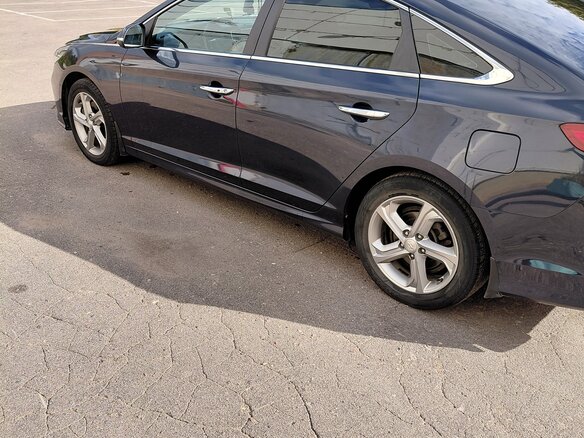 2018 Hyundai Sonata VII (LF) Рестайлинг, синий - вид 5