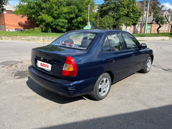 2008 Hyundai Accent ТагАЗ II, синий, 580000 рублей - вид 3