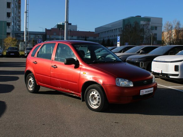 2010 Lada (ВАЗ) Kalina I, красный, 110000 рублей - вид 4