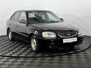 2007 Hyundai Accent ТагАЗ II, чёрный, 350000 рублей, вид 4