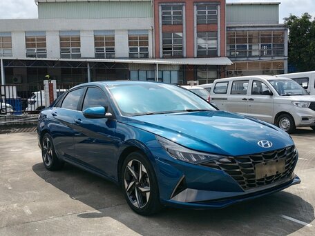 2021 Hyundai Elantra VII (CN7), синий, 1400000 рублей, вид 2