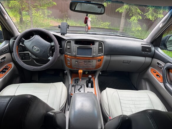 2004 Lexus LX 470 II Рестайлинг, чёрный, 1500000 рублей - вид 10