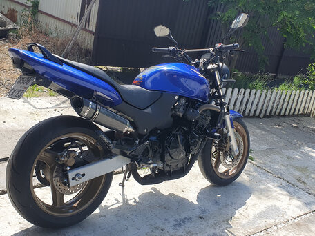 2002 Honda CB 600F Hornet, синий, 385000 рублей, вид 2
