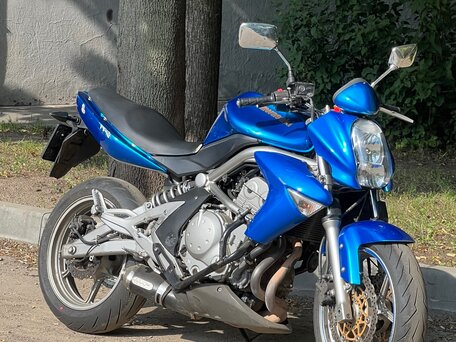 2008 Kawasaki ER-6N, синий, 300000 рублей, вид 1
