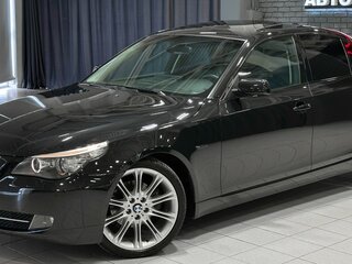 2008 BMW 5 серии 525i V (E60/E61) Рестайлинг, чёрный, 1367000 рублей, вид 2