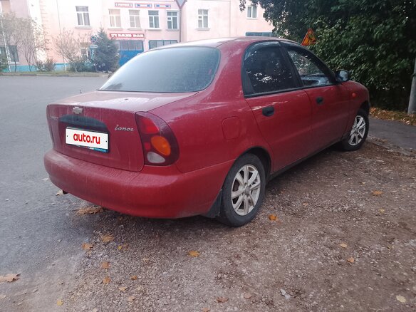 2008 Chevrolet Lanos I, красный, 185000 рублей - вид 5