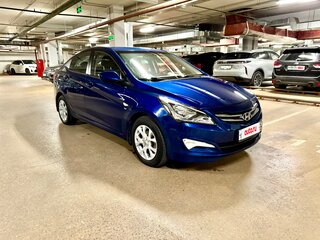2015 Hyundai Solaris I Рестайлинг, синий, 980000 рублей, вид 3
