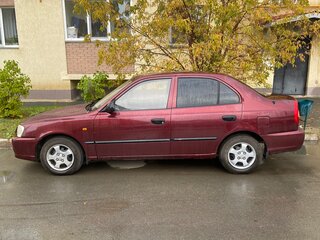 2008 Hyundai Accent ТагАЗ II, красный, 350000 рублей, вид 3