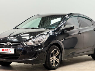 2012 Hyundai Solaris I, чёрный, 639000 рублей, вид 1