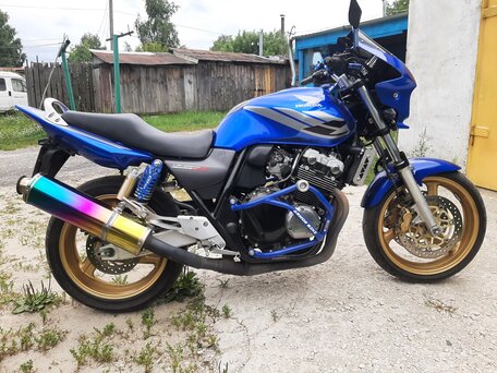 2005 Honda CB 400 Super Four, синий, 385000 рублей, вид 3
