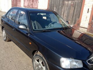 2008 Hyundai Accent ТагАЗ II, чёрный, 345000 рублей, вид 2