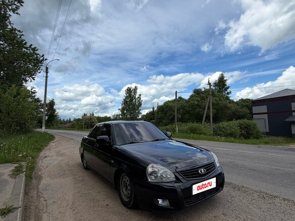 2008 Lada (ВАЗ) Priora I, чёрный, 299000 рублей - вид 1