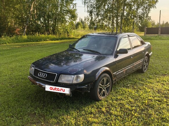 1992 Audi 100 IV (C4), синий, 165000 рублей - вид 1