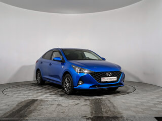 2020 Hyundai Solaris II Рестайлинг, синий, 1533975 рублей, вид 3