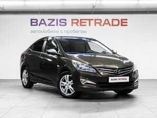 2014 Hyundai Solaris I Рестайлинг, коричневый, 1000000 рублей, вид 3