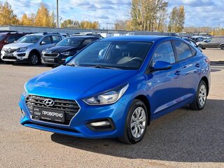 2018 Hyundai Solaris II, синий, 1320000 рублей, вид 1