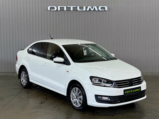 2017 Volkswagen Polo V Рестайлинг, белый, 1237000 рублей, вид 3