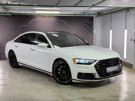 2019 Audi A8 Long 55 TFSI IV (D5), белый, 4950000 рублей, вид 3