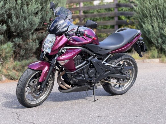 2006 Kawasaki ER-6N, фиолетовый, 350000 рублей - вид 5