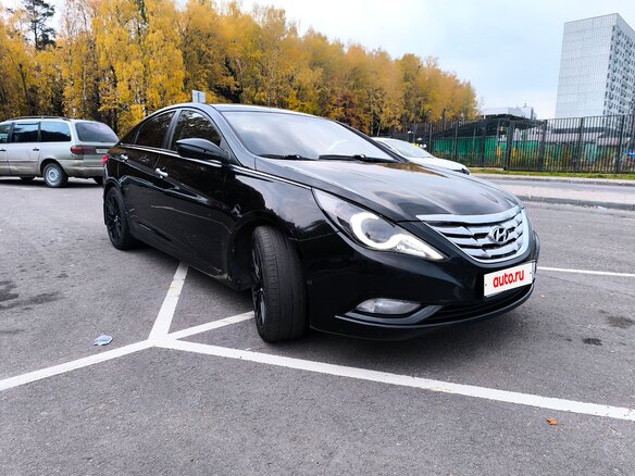 2012 Hyundai Sonata VI (YF), чёрный, 1210000 рублей - вид 2