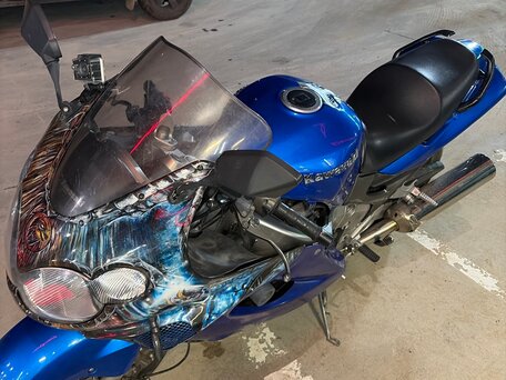 2001 Kawasaki ZZR 1200, синий, 300000 рублей, вид 1