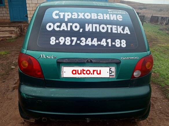 2002 Daewoo Matiz I Рестайлинг, зелёный, 100000 рублей - вид 3
