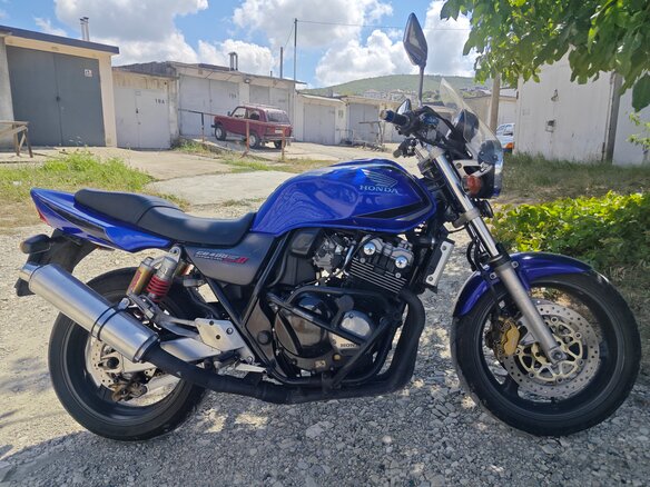 2002 Honda CB 400 Super Four, синий, 280000 рублей - вид 14