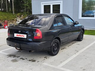 2008 Hyundai Accent ТагАЗ II, чёрный, 185000 рублей, вид 3