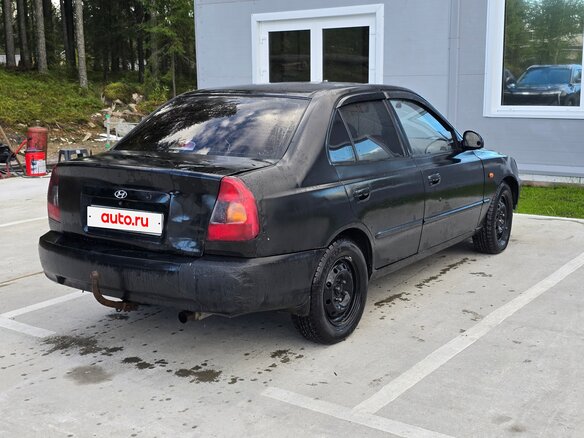 2008 Hyundai Accent ТагАЗ II, чёрный, 185000 рублей - вид 2