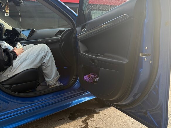 2008 Mitsubishi Lancer X, синий, 800000 рублей - вид 16