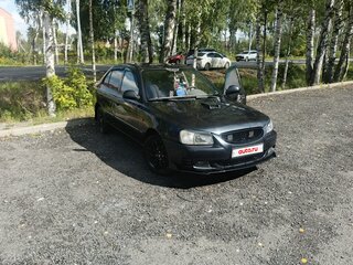 2007 Hyundai Accent ТагАЗ II, чёрный, 420000 рублей, вид 4