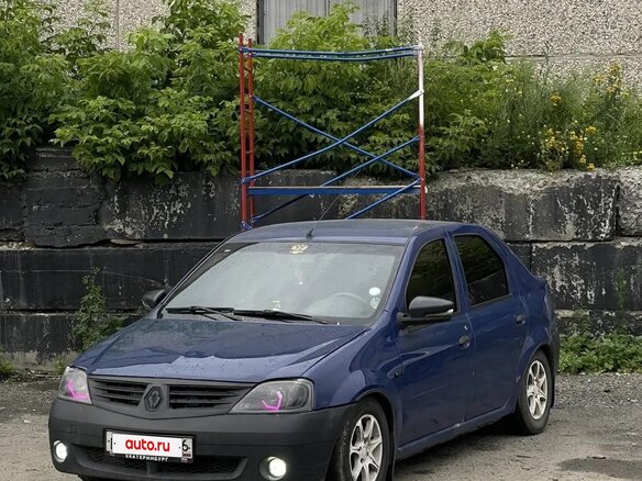 2007 Renault Logan I, синий, 260000 рублей