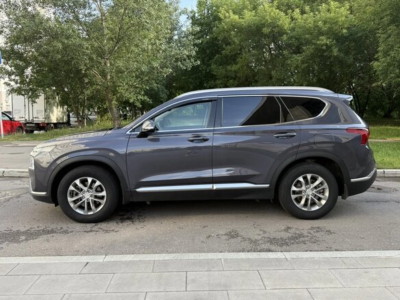2021 Hyundai Santa Fe IV Рестайлинг, синий - вид 7