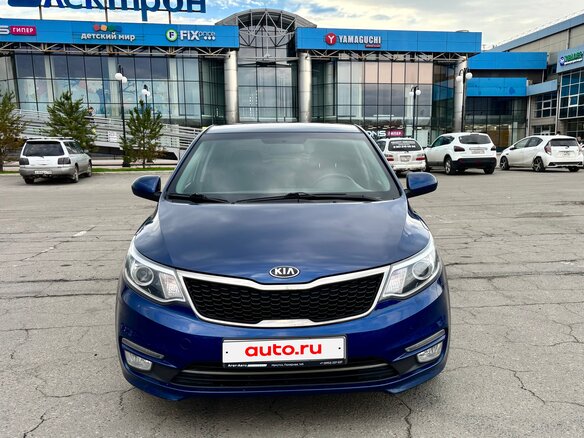 2016 Kia Rio III Рестайлинг, синий, 1100000 рублей - вид 2