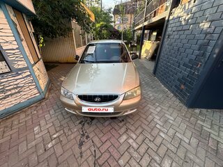 2004 Hyundai Accent ТагАЗ II, бежевый, 355885 рублей, вид 2