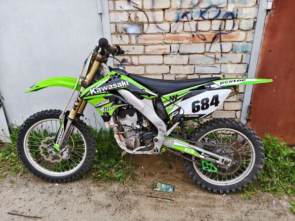 2007 Kawasaki KX 250, зелёный, 220000 рублей