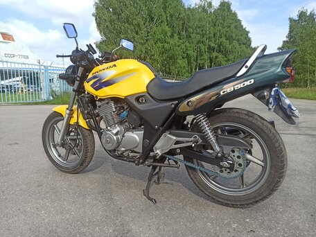 1998 Honda CB 500, жёлтый, 275000 рублей, вид 4