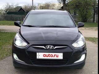 2013 Hyundai Solaris I, чёрный, 610000 рублей, вид 1