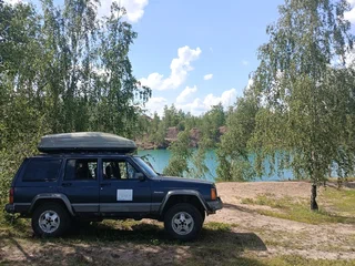 1996 Jeep Cherokee II (XJ), синий, 400000 рублей, вид 1