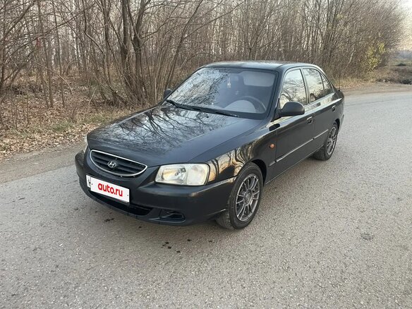 2008 Hyundai Accent ТагАЗ II, чёрный, 360000 рублей