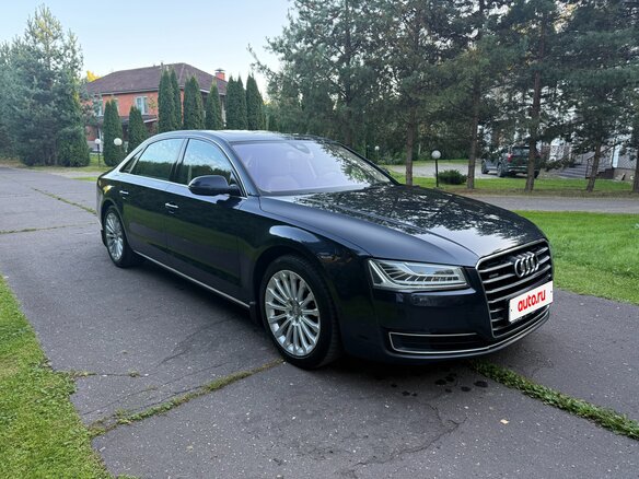 2016 Audi A8 Long III (D4) Рестайлинг, синий, 2450000 рублей - вид 6